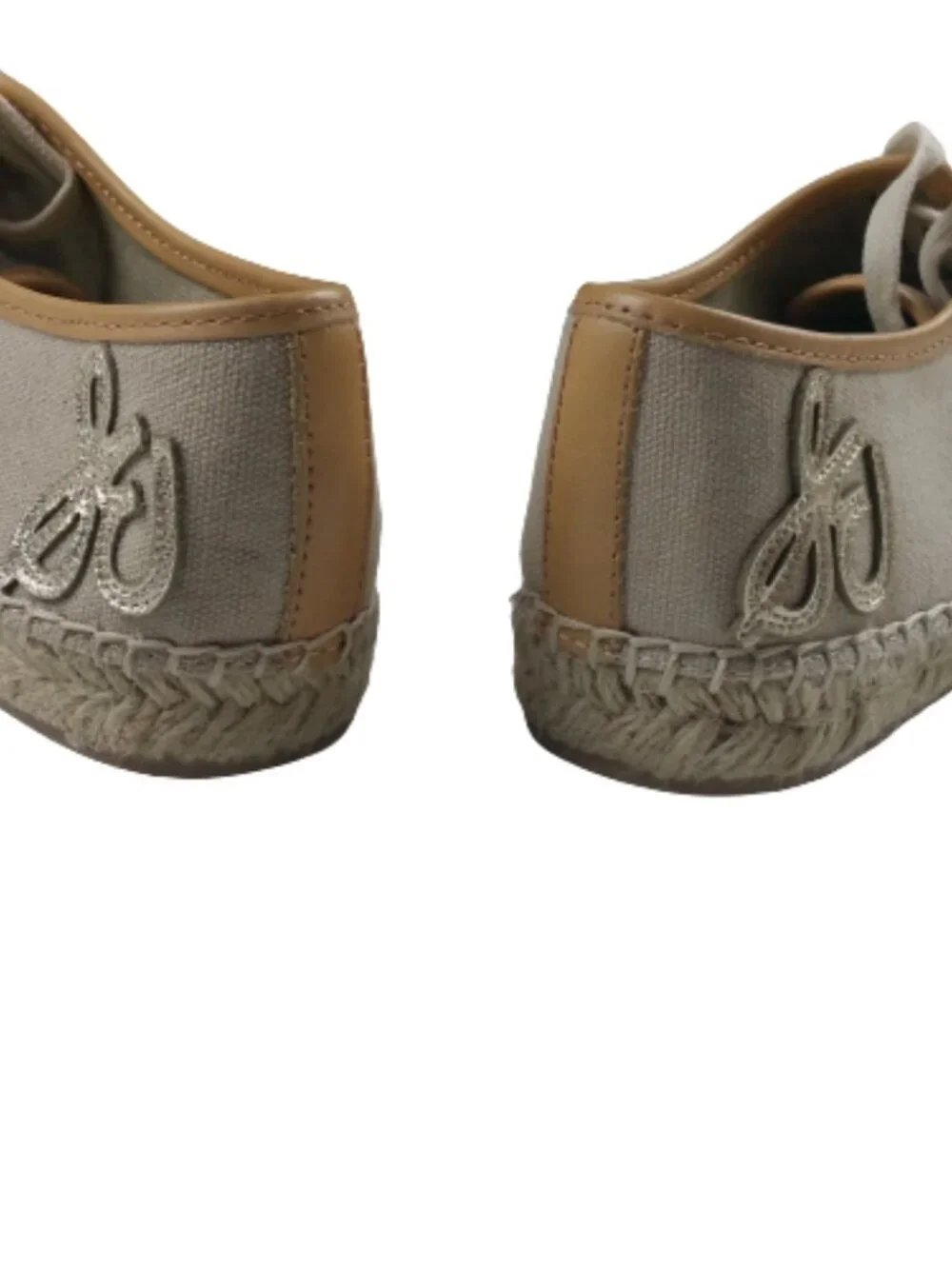 Sam Edelman Canvas Espadrille Sneakers Womens 6.5 Platform Lace Up Neutral Shoes